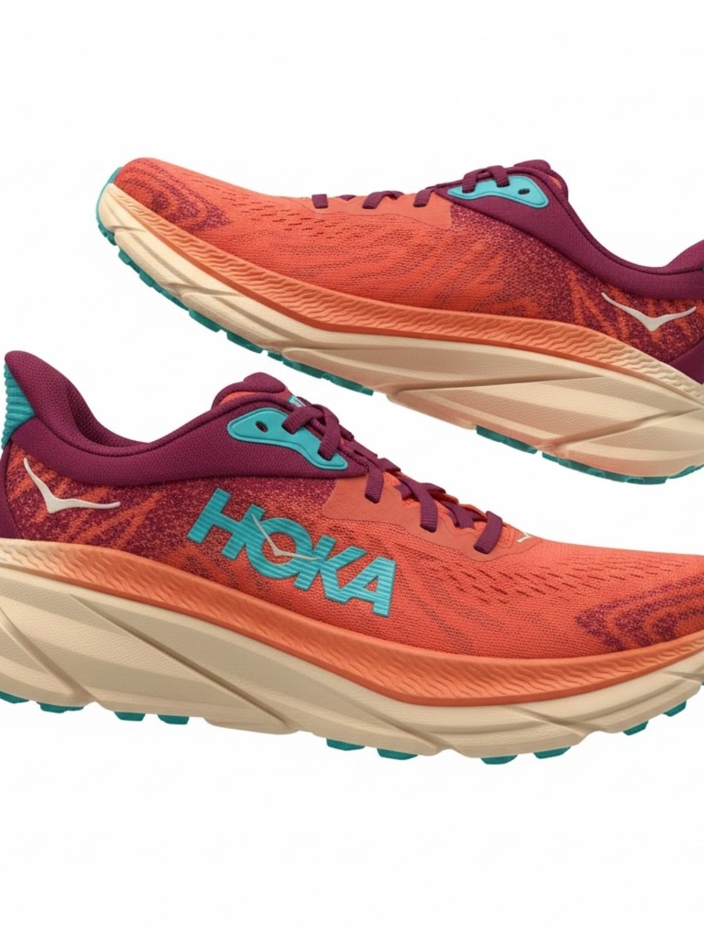 Hoka One One Women's Challenger Atr 7 Running Sneaker Shoes, Size 9B Orange/ Red